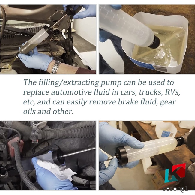 Bộ Dụng Cụ Bơm Dầu Thay Thế Cho Máy Bơm Dầu Phanh Xe Hơi SESONG 500cc / 200cc