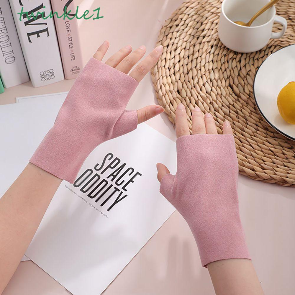 Găng Tay Len Mềm Mại Giữ Ấm Màu Trơn Thời Trang