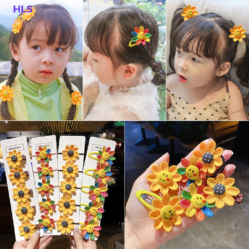 1 Dây Buộc Tóc Hình Hoa Hướng Dương Đáng Yêu Cho Bé Gái