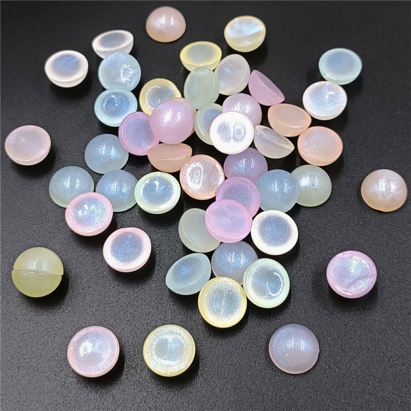 Set 30 Hạt Xỏ Lỗ Tròn 10mm / 12mm Màu Macaron Thời Trang