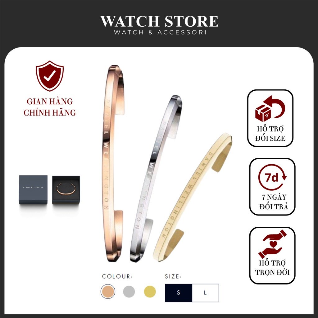 Vòng Tay Daniel Welington Classic Cuff V1 DW Chính Hãng - Watch Store Vietnam .