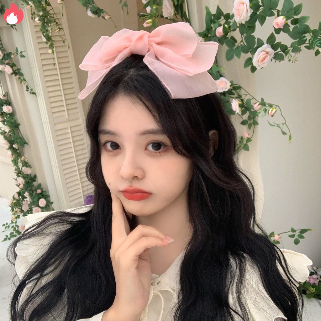 Kẹp Tóc Nơ Màu Hồng Cherry Thời Trang Dành Cho Nữ