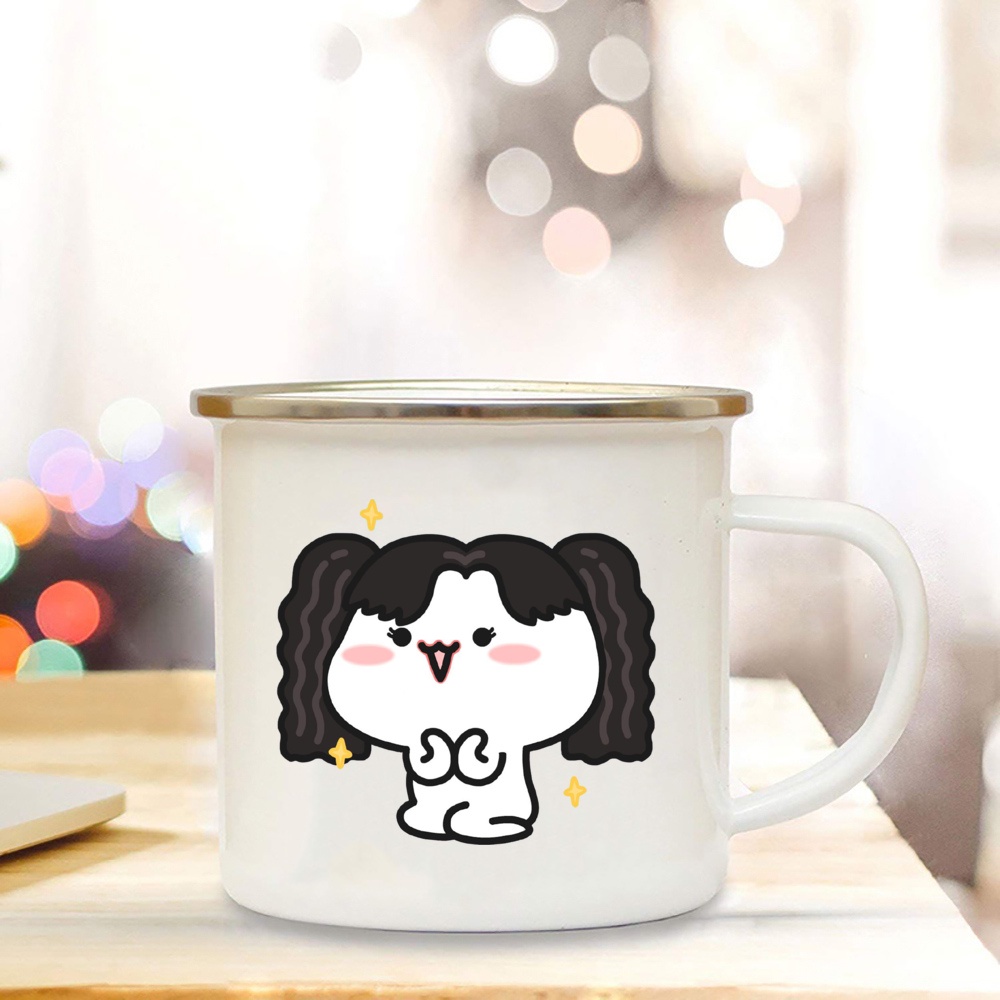 Quby Cốc Uống Nước Cà Phê Trà Sữa In Họa Tiết Hoạt Hình Dễ Thương Fay