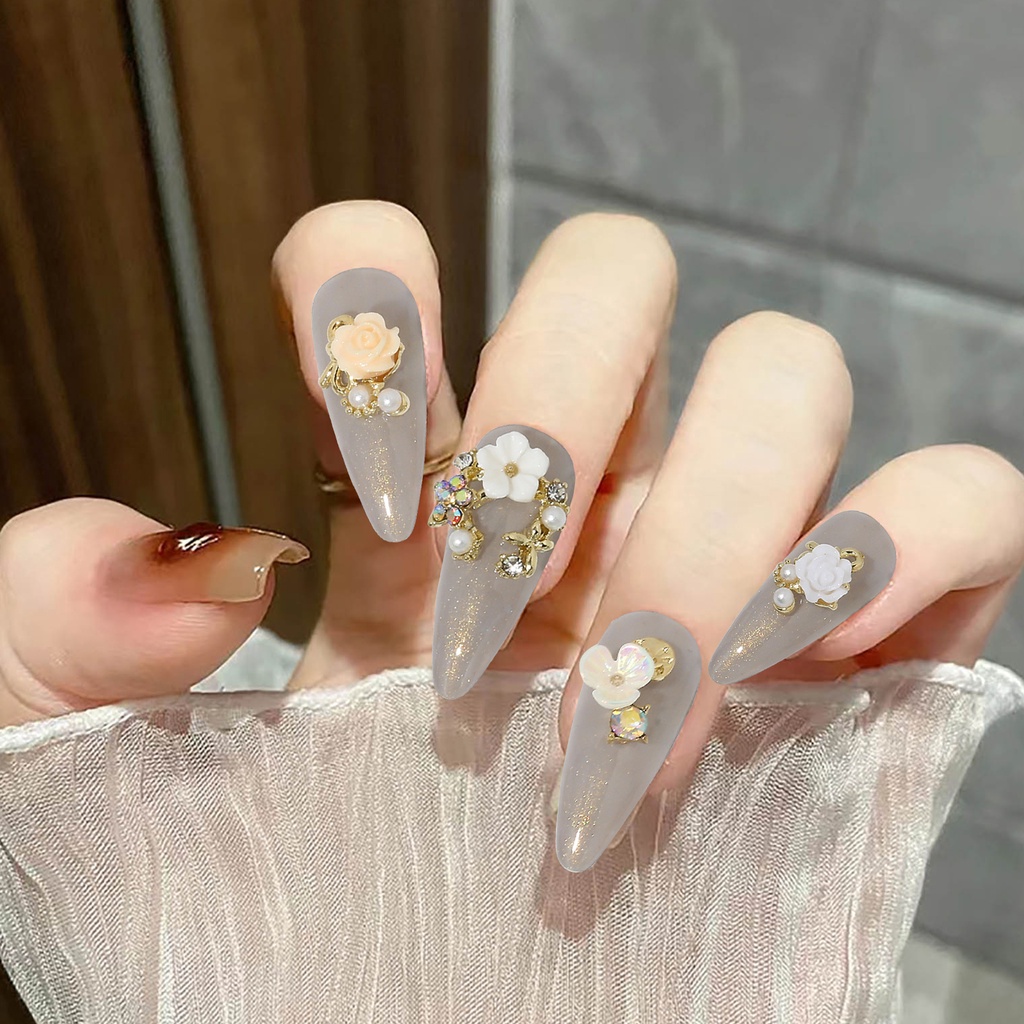 Bộ 10 Miếng Dán Móng Tay Lấp Lánh DIY