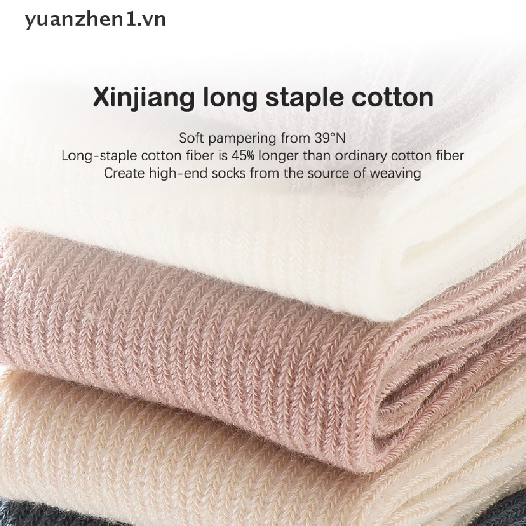 Tất Chân Cotton Cao Qua Gối Màu Trơn Dễ Thương Cho Bé Gái