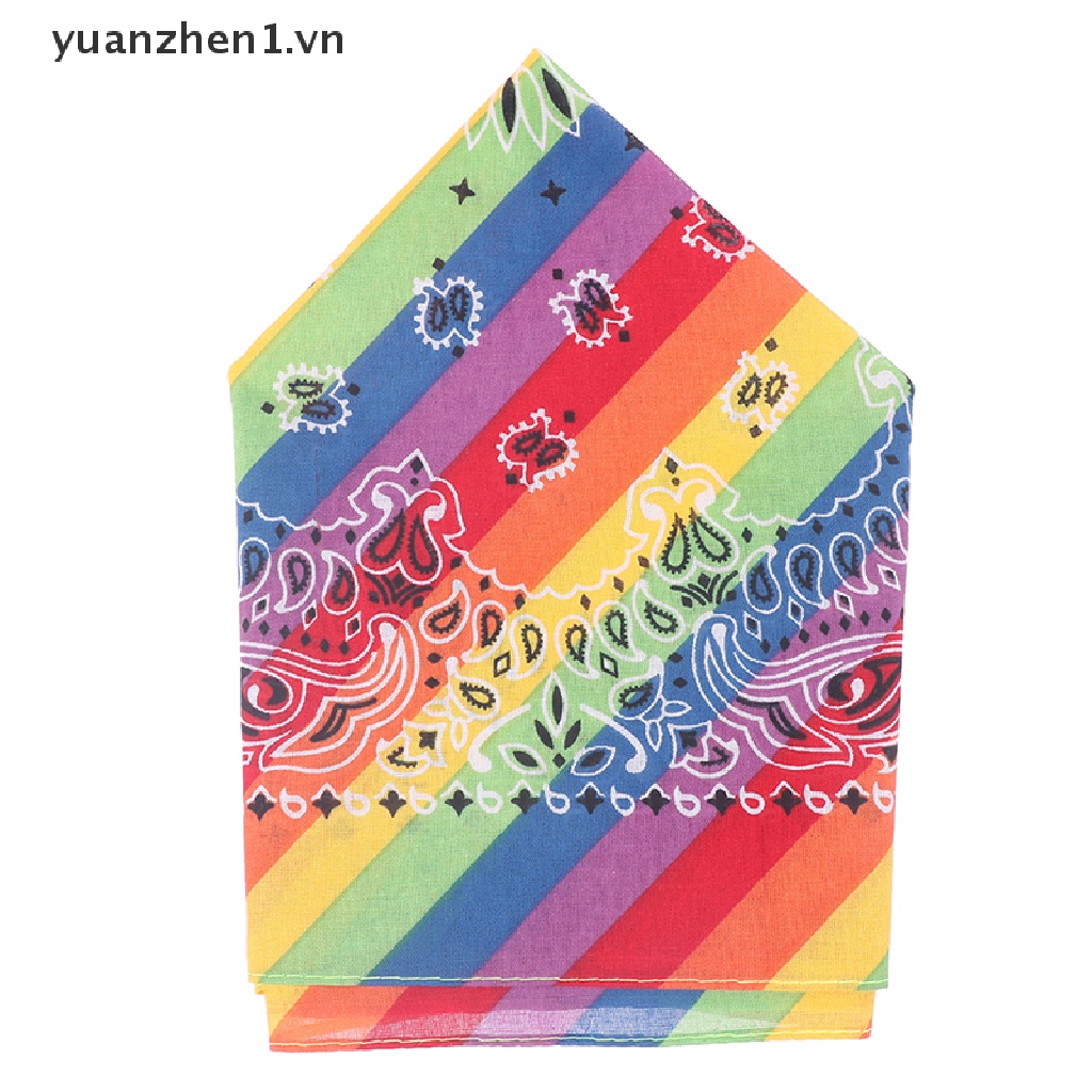Khăn Choàng Cổ Bandana Vuông 55cm 6 Màu Chất Liệu Cotton Có Túi Tiện Dụng