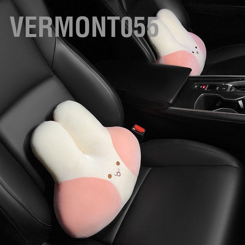Vermont055 Gối Tựa Đầu Ô Tô Blush Bunny Mềm Mại Thân Thiện Với Làn Da Hoạt Hình Dễ Thương Đệm Ghế Cho