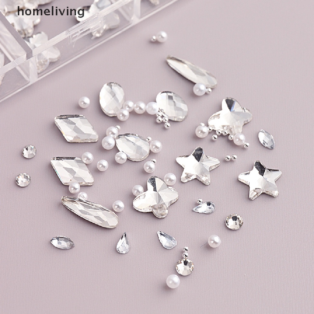 Hộp 12 Kích Cỡ AB / Đầy Màu Sắc Đính Kim Cương Pha Lê