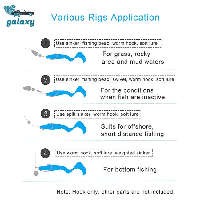 Galaxy Set 50 Lưỡi Câu Cá Bằng Thép Cacbon