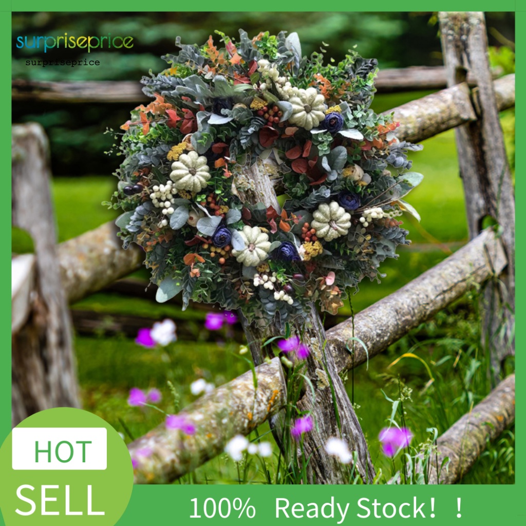 Vòng Hoa Nhân Tạo Thiết Kế Nhỏ Gọn Tinh Tế Trang Trí Cửa Dịp Giáng Sinh / Tiệc Tùng