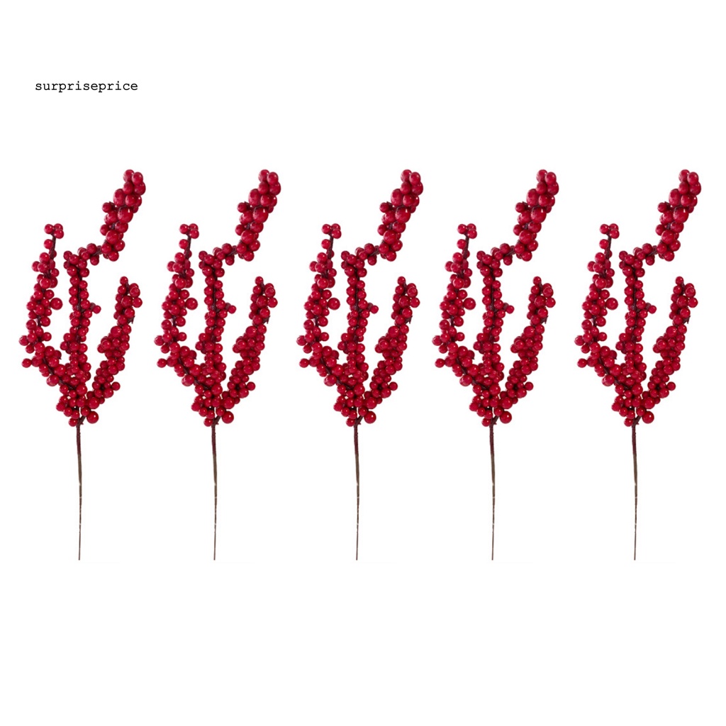 Bộ 5 Quả Mọng Giả Bằng Xốp Polystyrene Styrofoam Dùng Trang Trí Nhà Cửa