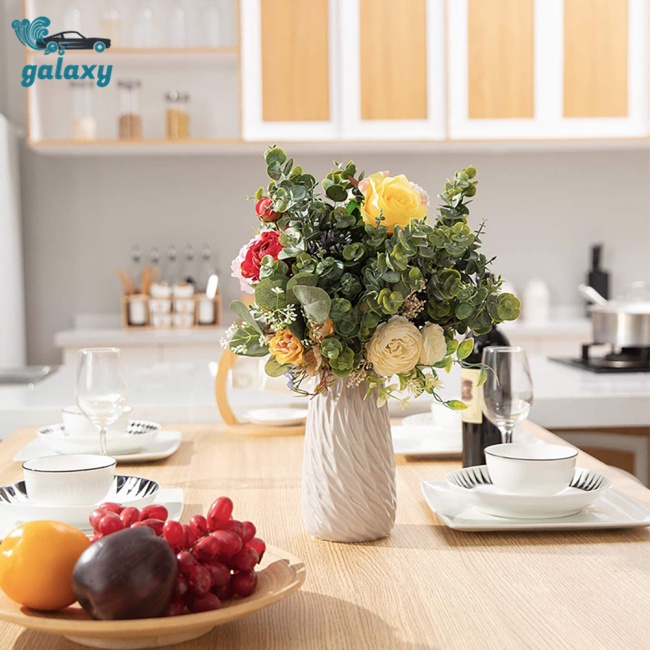 Galaxy Nhánh Cây Bạch Đàn Giả 7 Nhánh Dùng Trang Trí Tiệc Cưới / Giáng Sinh