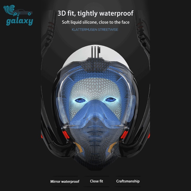 Galaxy Mặt Nạ Lặn Chống Nước Chống Sương Mù Ống Kính Hd Bằng Silicon Kèm Túi Đựng
