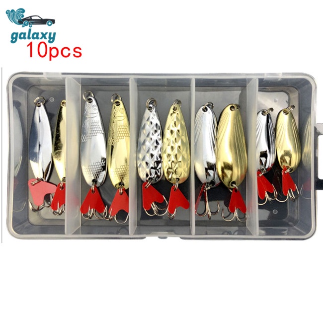 Galaxy Set 10 / 25 / 35 Mồi Giả Nhử Cá Bằng Kim Loại Chất Lượng Cao