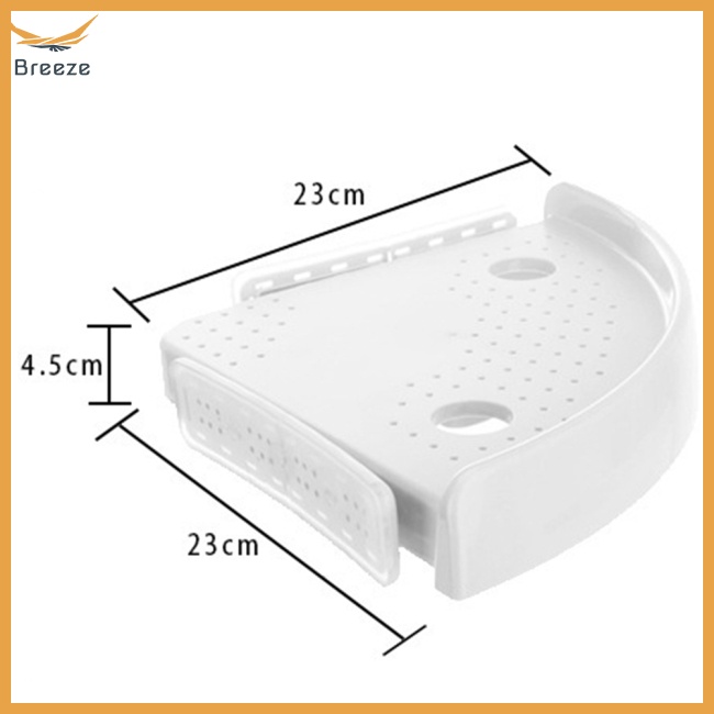 Giá Đỡ Hình Tam Giác Gắn Góc Tường Kèm Móc Treo Cho Phòng Tắm