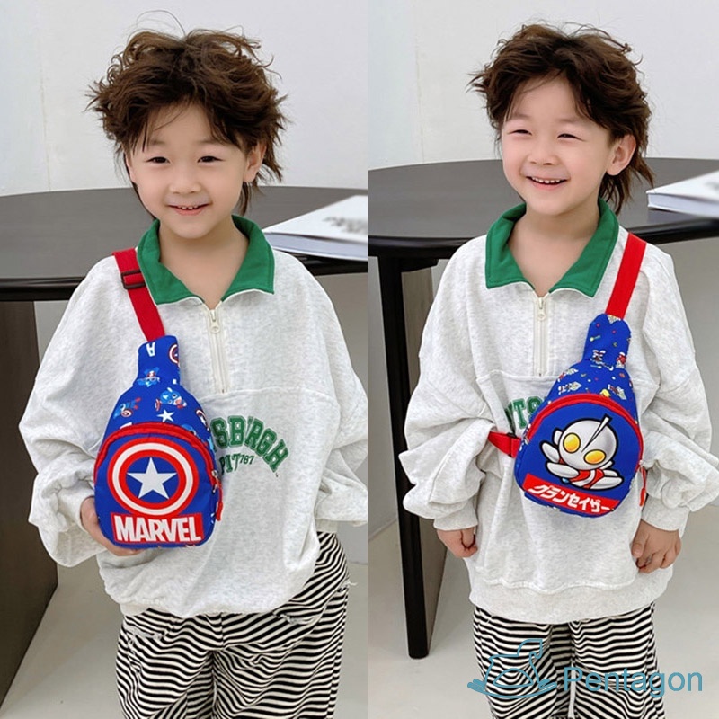 Túi Đeo Chéo In Họa Tiết Hoạt Hình Siêu Nhẹ Phong Cách Hàn Quốc Cho Bé