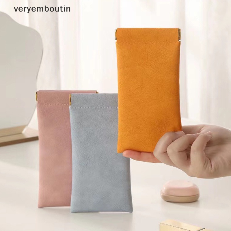 Túi Đựng Mắt Kính Bằng Da PU Mềm Màu Trơn Chống Nước