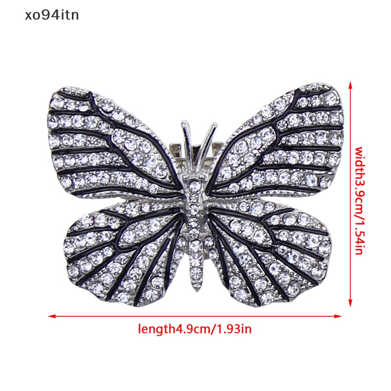 Kẹp Cài Giày Hình Bướm Đính Đá Lấp Lánh Phong Cách Vintage