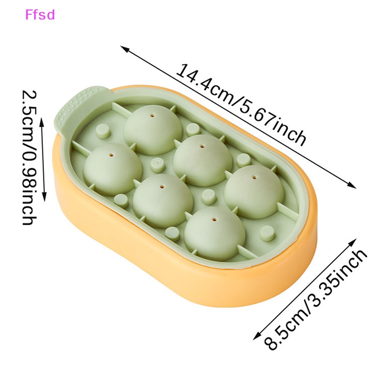 Khuôn Làm Đá 6 Ngăn Hình Tròn 3D DIY