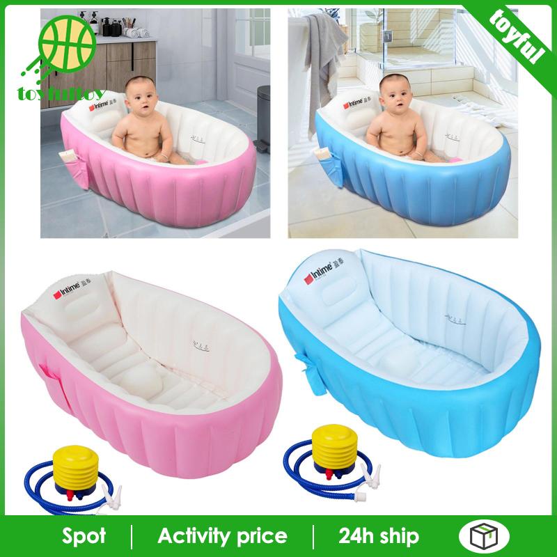 Bể bơi Bơm Hơi Bằng PVC Có Thể Gấp Gọn Cho Bé 1 2 3 Tuổi