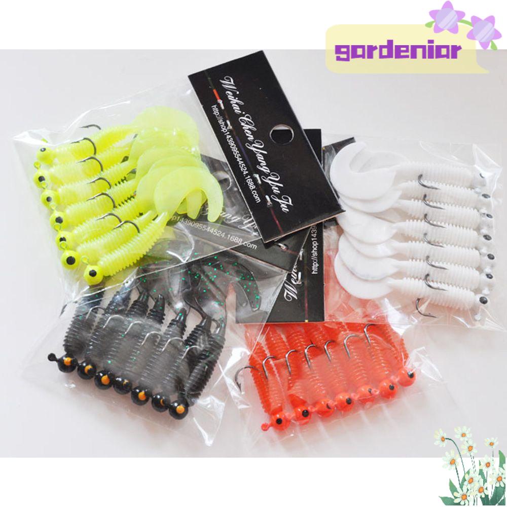 Set 7 mồi câu cá giả bằng cao su mềm 3.2g nhiều màu sắc tuỳ chọn
