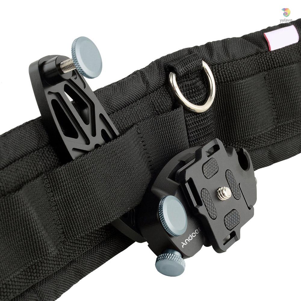 ANDOER Kẹp Gắn Máy Ảnh yula Tháo Lắp Nhanh Bằng Kim Loại Cho Dslrs Max. yula) Và Dây Đeo Thắt Lưng Tải Trọng Lớn 20kg 20kg Chất Lượng Cao