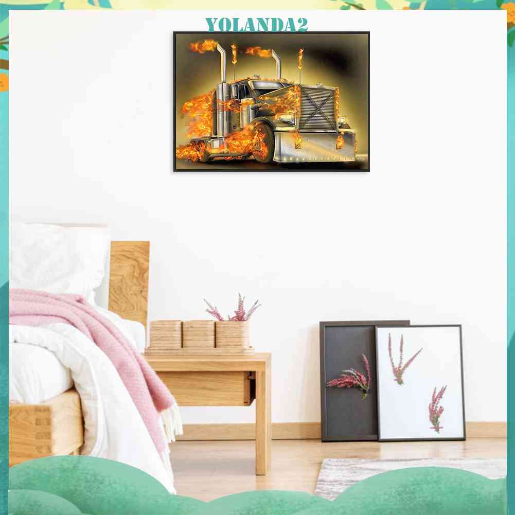 Tranh Đính Đá Kim Cương Toàn Bộ 5D DIY Hình Vẽ Xe Hơi