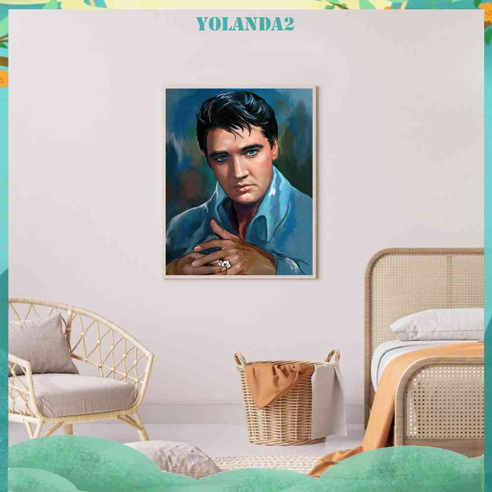 Bộ Tranh Đính Đá 5D Toàn Diện Họa Tiết Elvis Presley Độc Đáo DIY Dùng Trang Trí