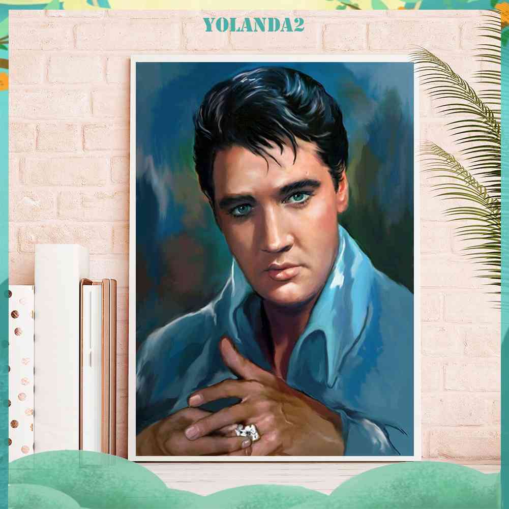 Bộ Tranh Đính Đá 5D Toàn Diện Họa Tiết Elvis Presley Độc Đáo DIY Dùng Trang Trí