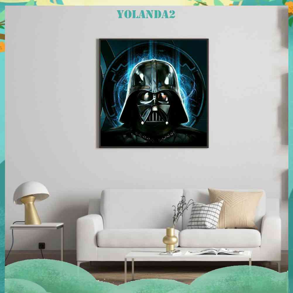Tranh Đính Đá Kim Cương Toàn Bộ 5D DIY Hình Vẽ Darth Vader Trang Trí Nhà Cửa