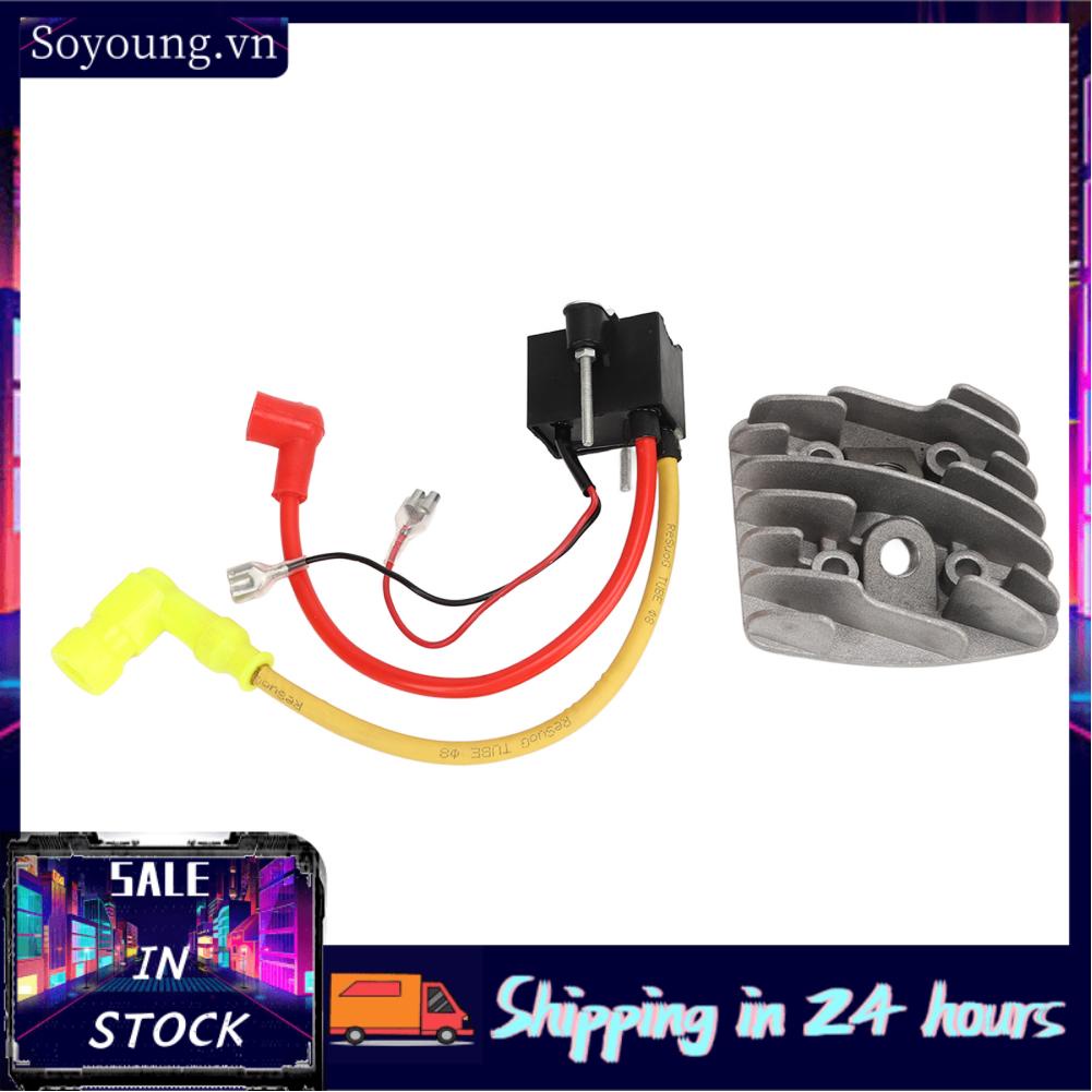 Soyoung Engine Cylinder Cover  Motorized Bicycle Ignition Coil Perfect Fit Stable Performance Durable  for 2 Stroke Engine Motorized Bike