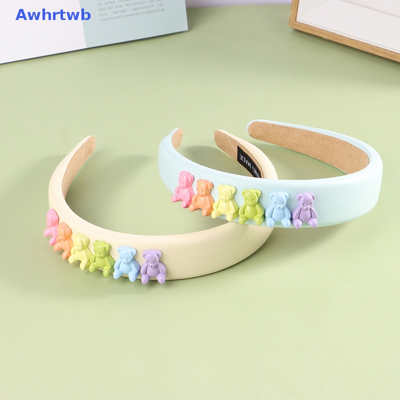 Băng Đô Cài Tóc Bằng Xốp Màu Kẹo Hình Gấu Dễ Thương Cho Bạn Gái Mới