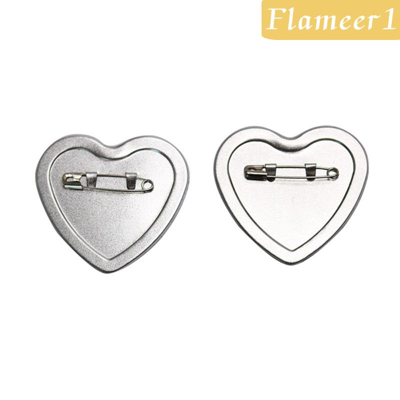 Set 1 / 100 Cung Cấp Nút Trắng Hình Trái Tim Làm Huy Hiệu
