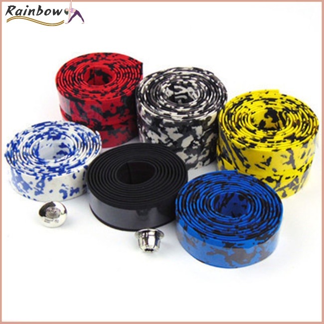 Dây Quấn Tay Lái Xe Đạp Bằng Xốp Mềm Chống Trượt Chống Mồ Hôi Kèm 2 Nút Cắm