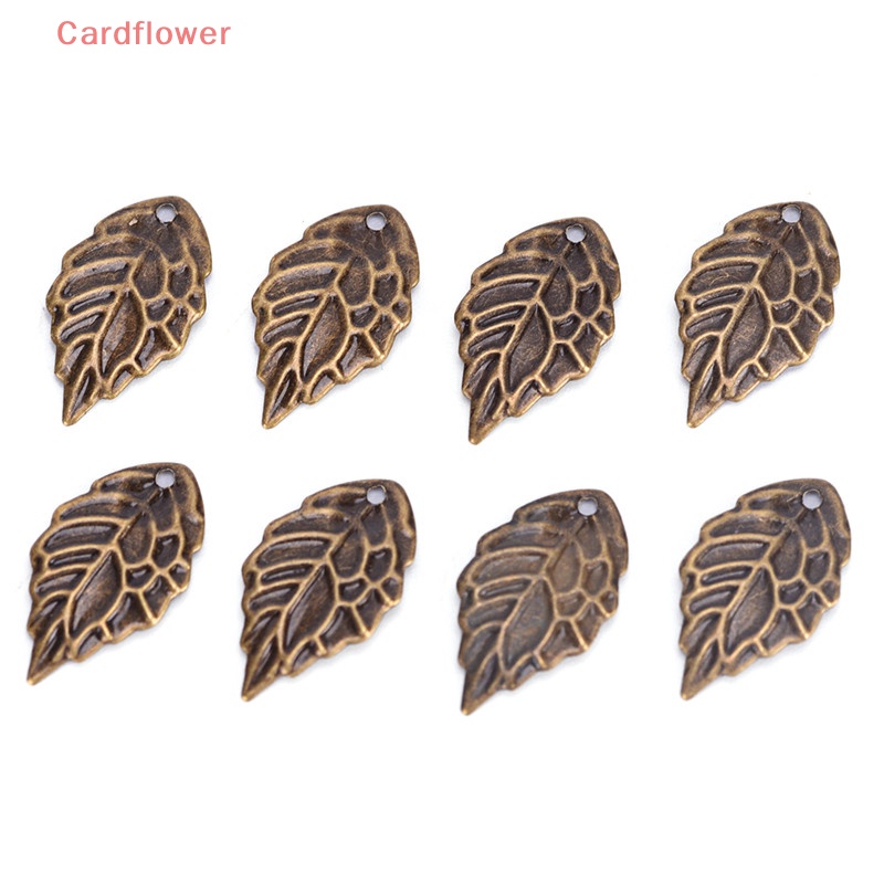 Bộ 50 Phụ Kiện Làm Trang Sức Hình Chiếc Lá Bằng Kim Loại Mới