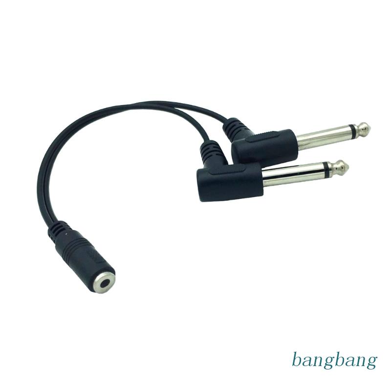 Dây Cáp Âm Thanh Nối Cổng 3.5mm Sang Hai Cổng 6.5mm Aux TRS 6.35mm Aux Cho Loa Mono 6.5mm