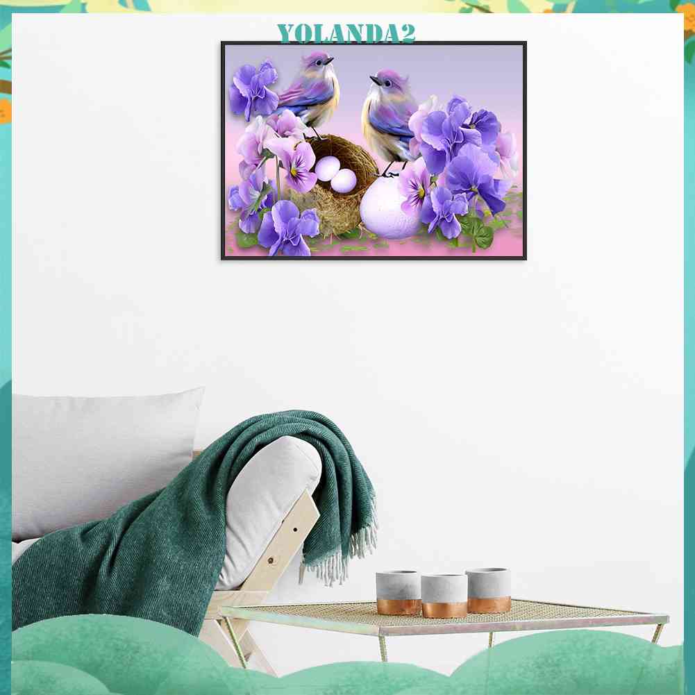 Tranh Đính Đá 5D Tự Làm Hình Chim Dễ Thương