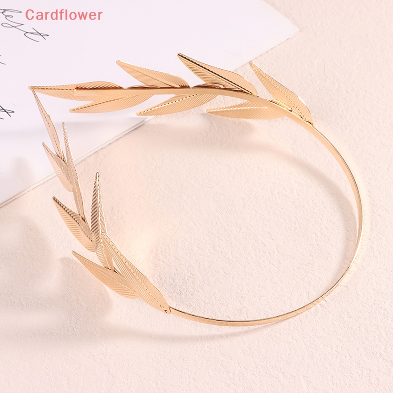 Băng Đô Cài Tóc Hình Lá Bằng Kim Loại Màu Vàng Thanh Lịch Cho Nữ