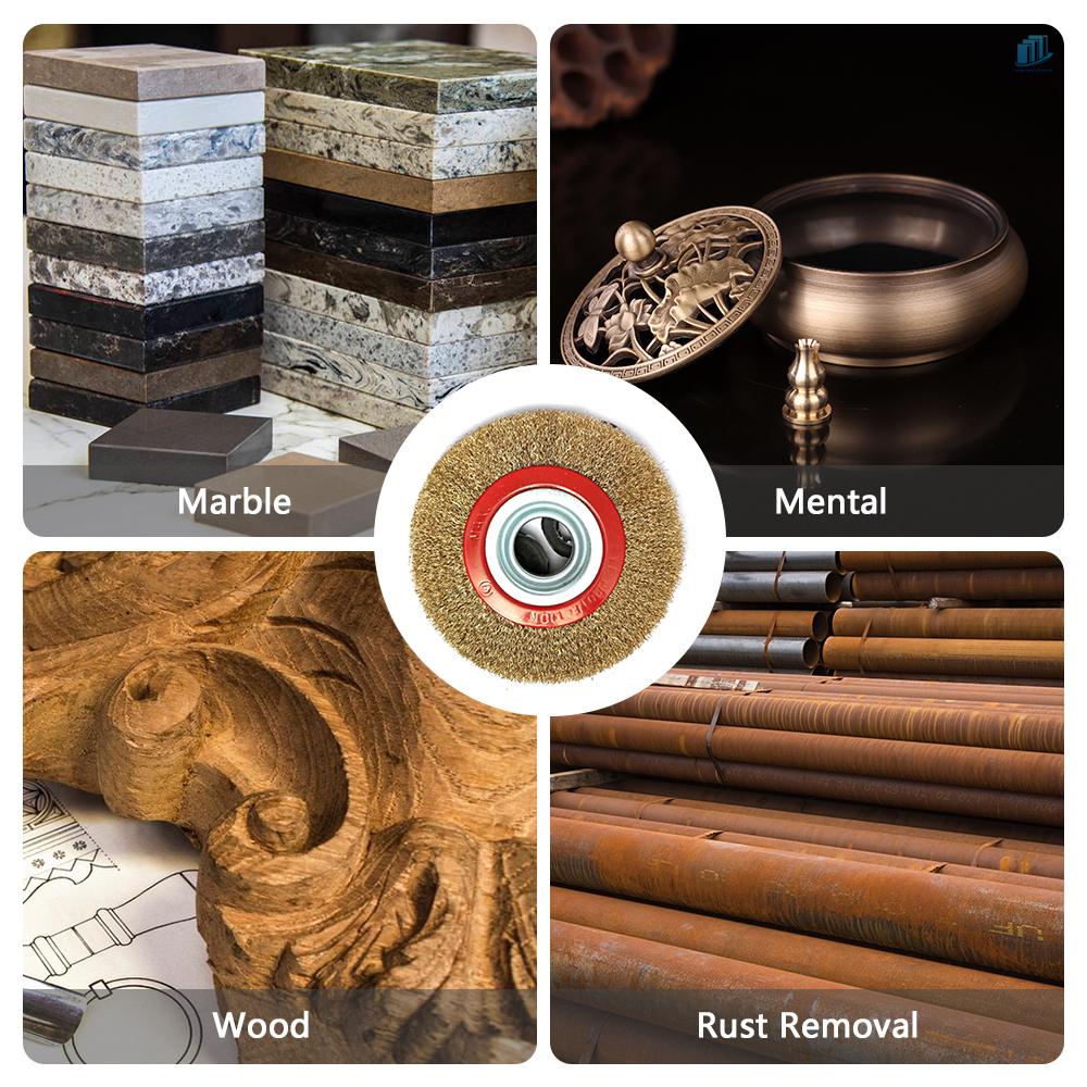 Bàn Chải Đánh Bóng Bằng Thép Không Gỉ 6 Inch Cho Xe Hơi (s2mwvn)