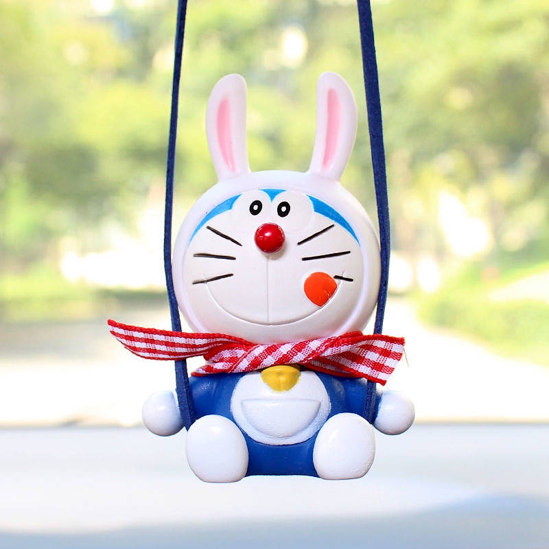 Swing Duck Automobile Hanging Ornament Doraemon Car Rearview Mirror Hangings Cute Zodiac Decoration Car Pendant Decoration KQm6