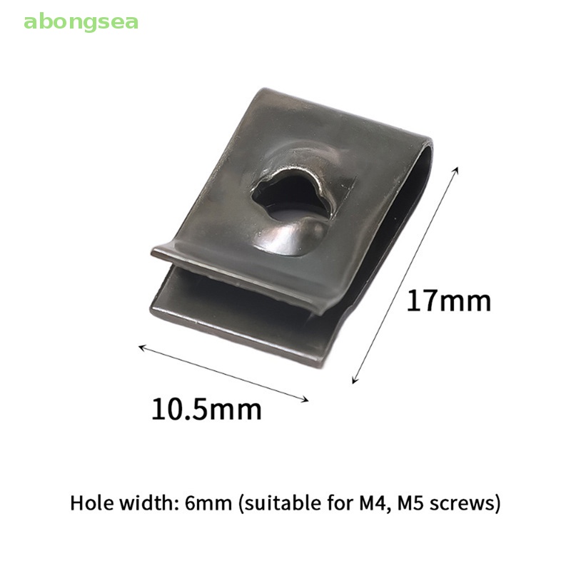 FENDER Set 10 / 20 / 30 / 40 Kẹp Chữ U Bằng Kim Loại Dùng Để Cố Định Tấm Chắn Bùn Của Xe Ô Tô