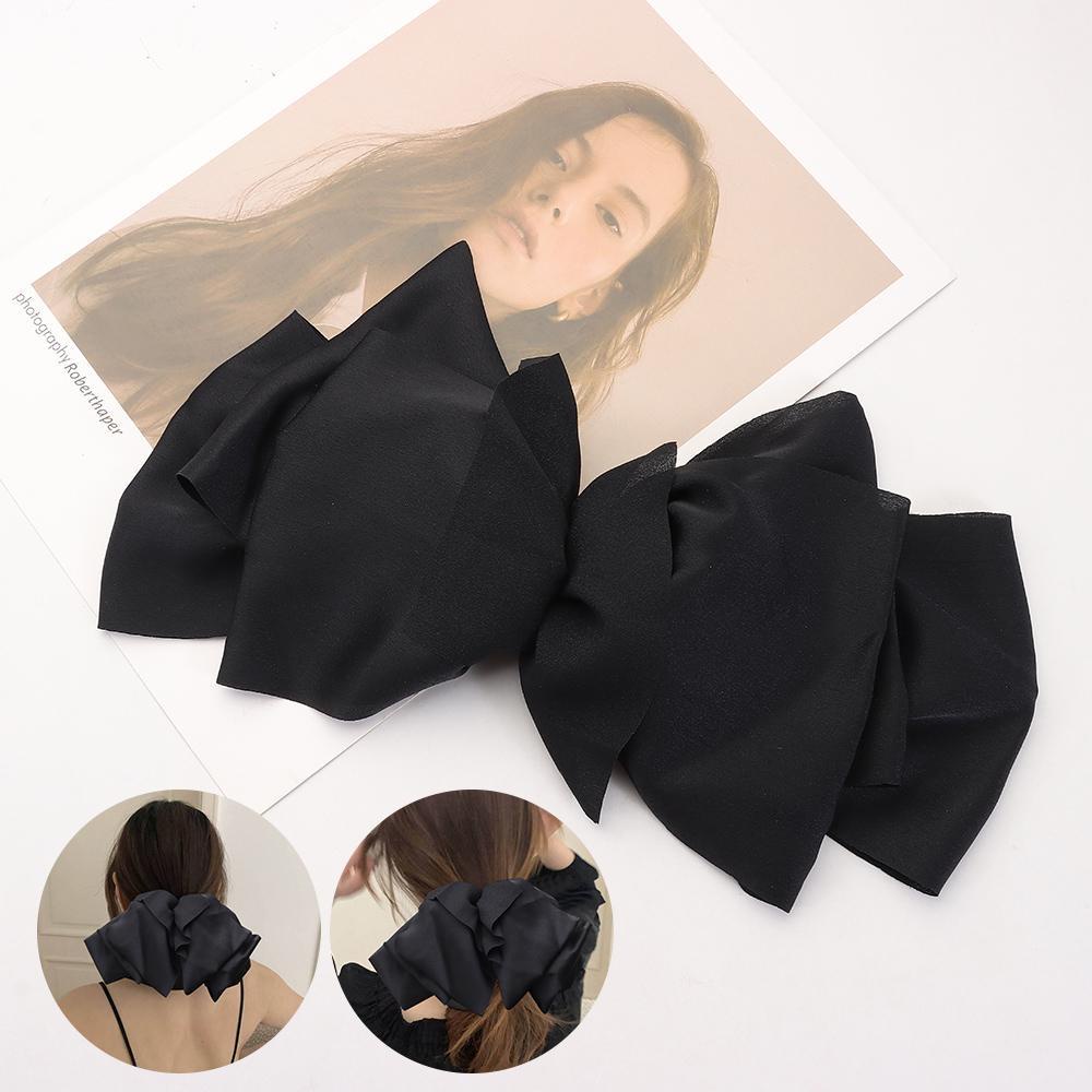 Kẹp Nơ Màu Đen Tạo Kiểu Tóc Thời Trang Cho Nữ