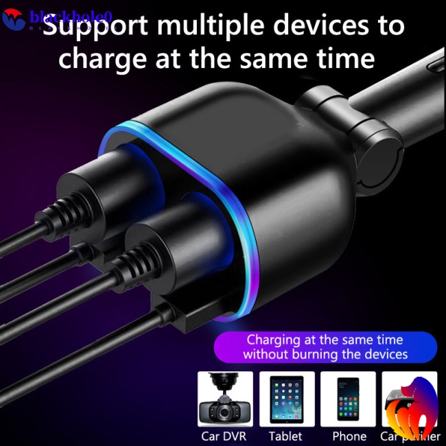 Tẩu Sạc Nhanh Qc3.0 Hai Cổng Usb Màn Hình Kỹ Thuật Số Đa Năng Cho Xe Hơi