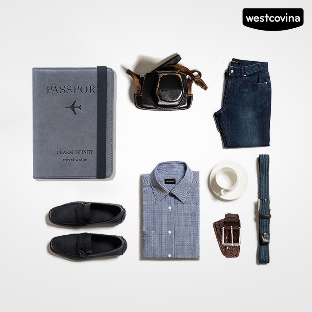 [COD]♪Ốp Bọc Hộ Chiếu Giả Da Tiện Lợi