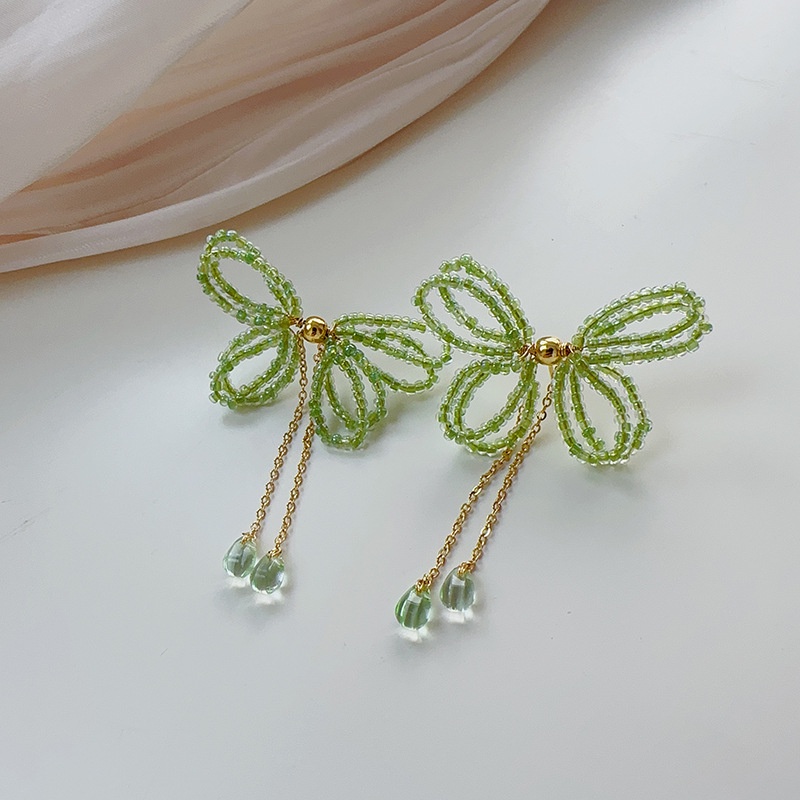 Hoa Tai Tua Rua Hình Giọt Nước & Bướm Đính Hạt