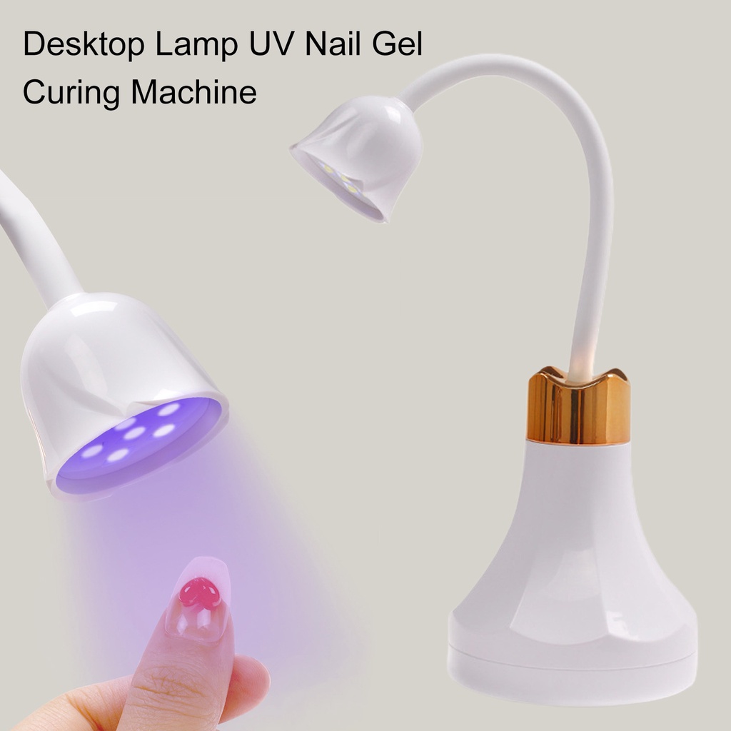 1 Bộ Đèn LED Làm Móng Bằng Nhựa Không Chói Quay 360 Độ Có Thể Sạc Lại