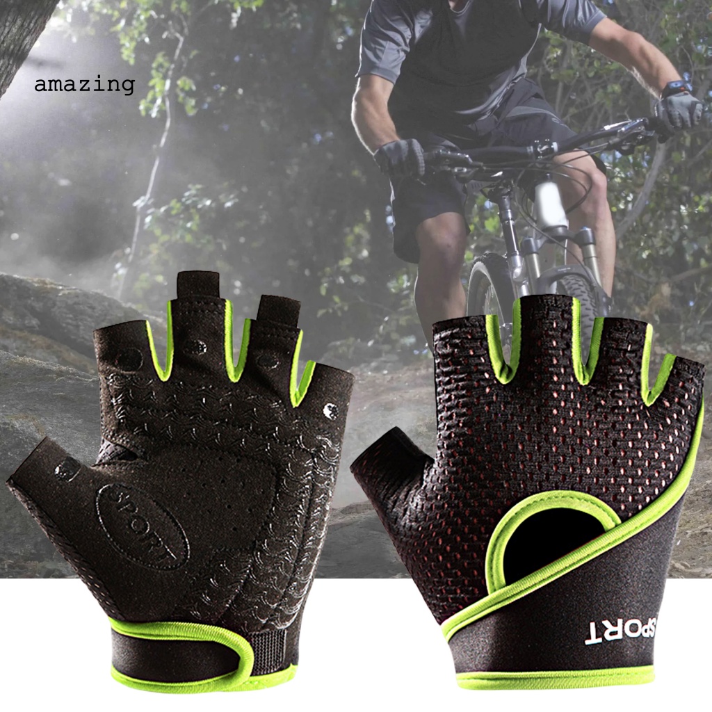 1 Đôi Găng Tay Chạy Xe Đạp Lưới Chống Trượt