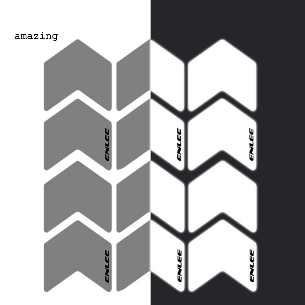 Bộ 12 Miếng Dán Phản Quang Siêu Mỏng Trang Trí Bánh Xe Đạp Leo Núi Ban Đêm