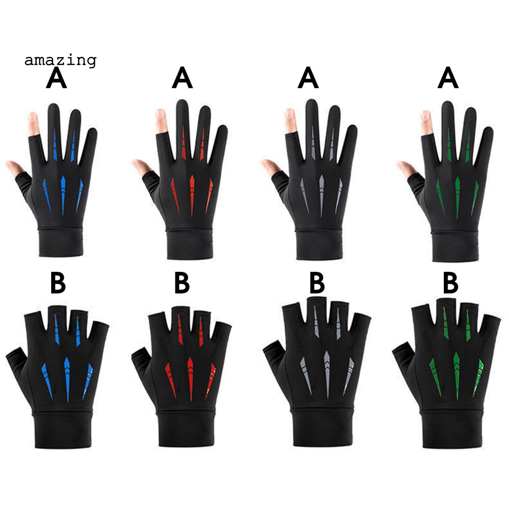 1 Đôi Găng Tay Nửa Ngón Chống Mồ Hôi Dùng Lái Xe Đa Năng