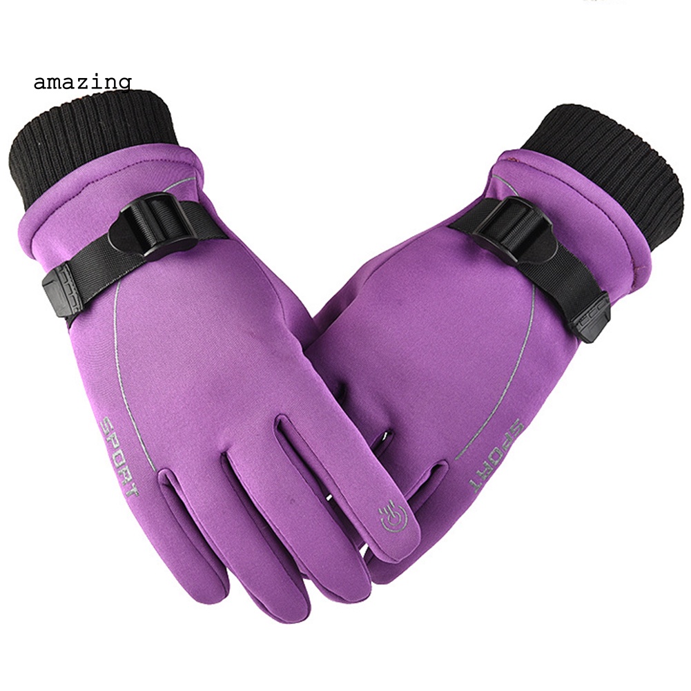 Găng Tay Thể Thao Bằng Nhung Chống Nước Chống Trượt Giữ Ấm Cho Nam Nữ